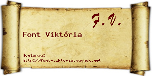 Font Viktória névjegykártya