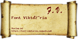 Font Viktória névjegykártya