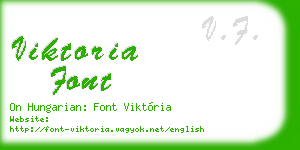 viktoria font business card